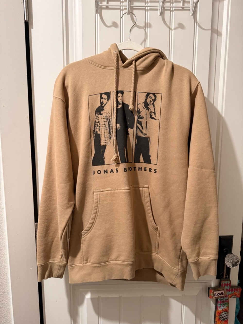 Jonas Brothers Graphic Hoodie - Tan